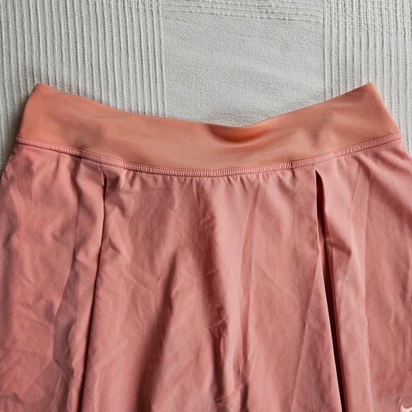 Nike Dri Fit Tennis Skirt Shorts Skort Peach Pink Pleated Athletic Womens L - Picture 4 of 9